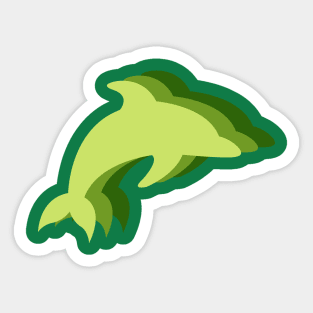 Dolphins Shades of Green Sticker